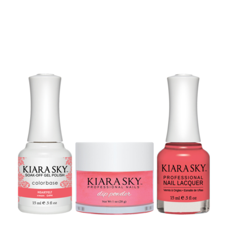 KIARA SKY 3in1 (Dipping Powder + Gel Polish + Nail Lacquer) - DGL 494, Heartfelt